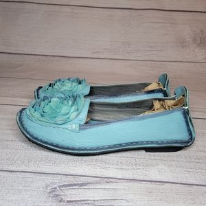 L'Artiste by Spring Step Womens Dezi Slip-On Leather Flats Ombre Blue 38/ 7 -7.5